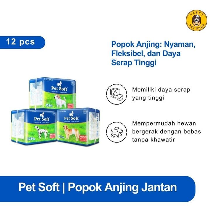 Image of Pet Soft Popok Anjing Jantan 1 Pack
