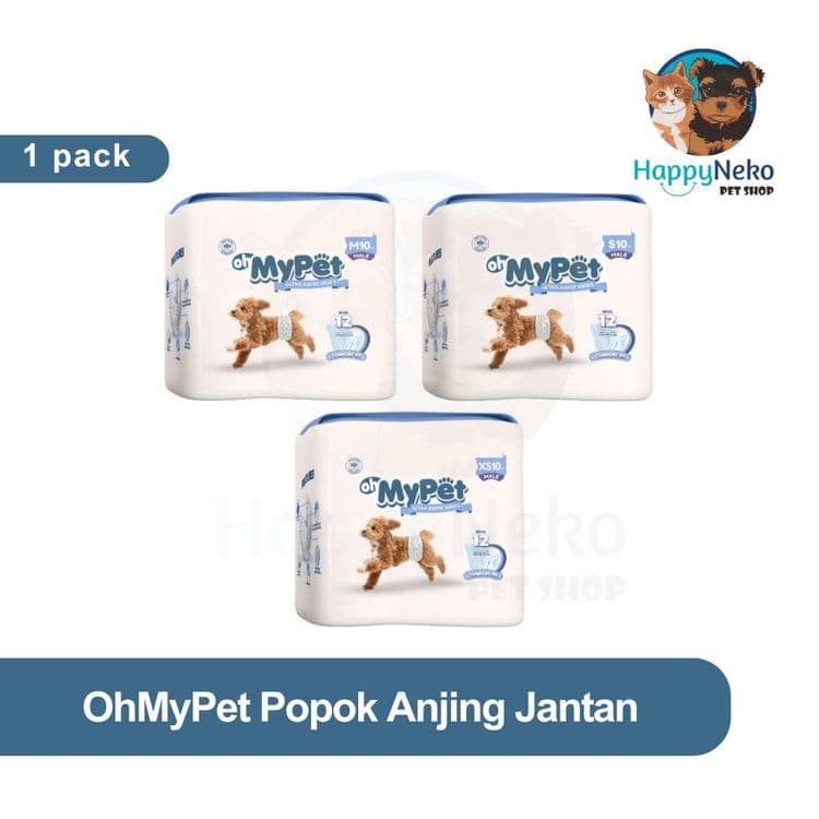 Image of OhMyPet Male Diapers - Popok Anjing Kucing Jantan 1 Pack isi 10 Pcs