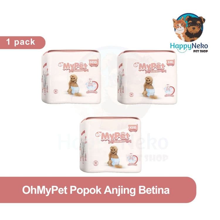 Image of OhMyPet Female Diapers - Popok Anjing Kucing Betina 1 Pack isi 10 Pcs