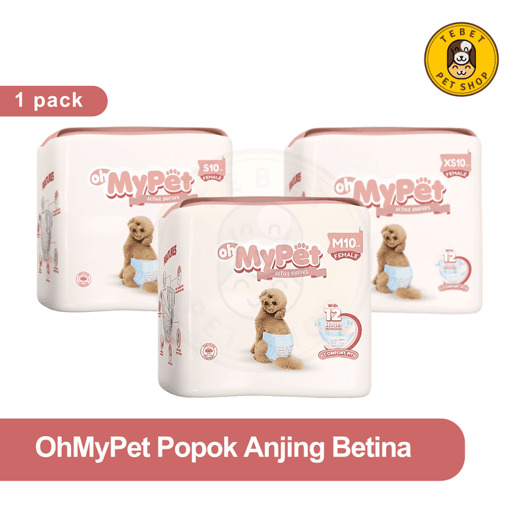 Image of OhMyPet Female Diapers - Popok Anjing Kucing Betina 1 Pack isi 10 Pcs